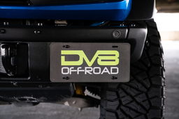 DV8 Offroad Front license plate relocation bracket places plate to the side of the bumper. LPBR-02, view 5