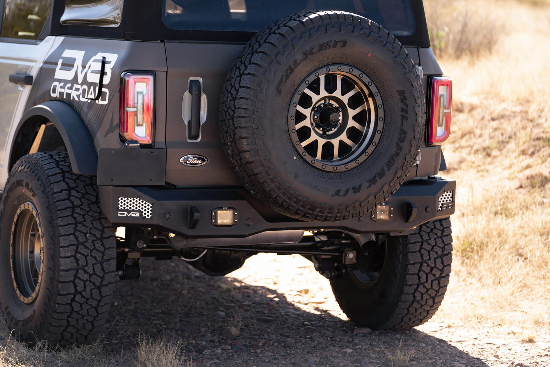 MTO Series Rear Bumper for Ford Bronco, Full Width, DV8 Offroad RBBR-01