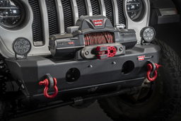 FlatLink Winch Shackle Mount, Black shown installed — Factor 55 00050-04