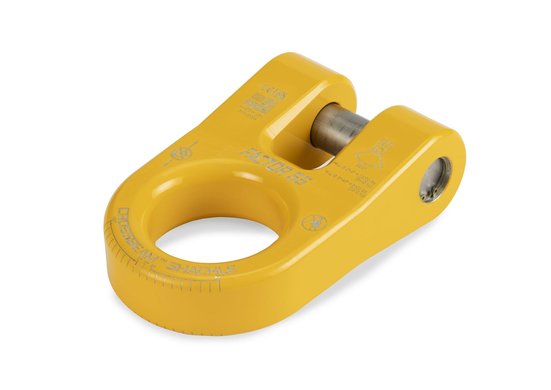 Factor 55 CrossBeam Shackle, Yellow