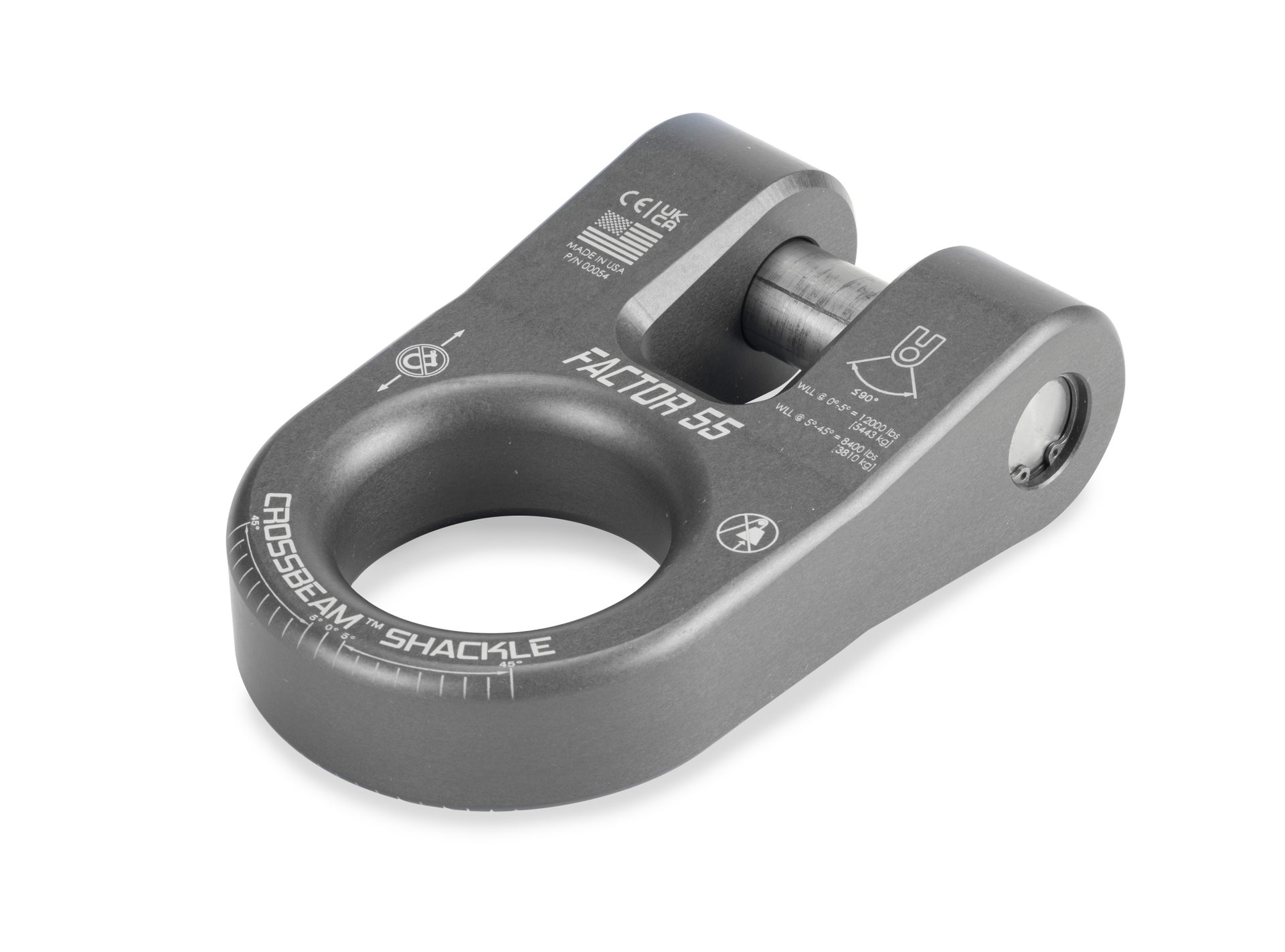 Factor 55 CrossBeam Shackle, Gray