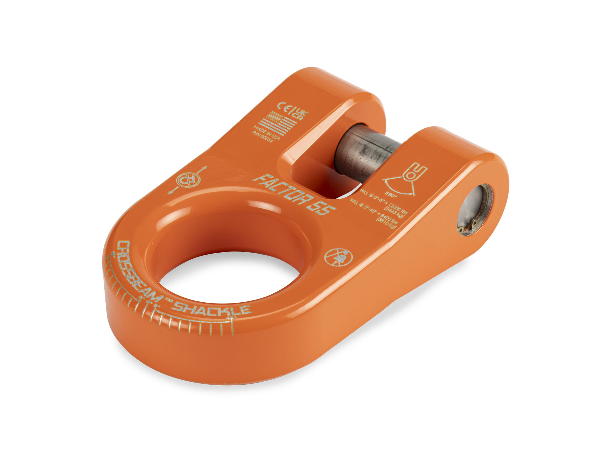 Factor 55 CrossBeam Shackle, Orange