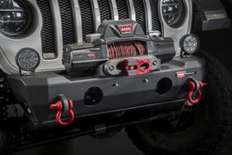 FlatLink E Expert Winch Shackle Mount, OD Green shown installed, Factor 55 00080-14