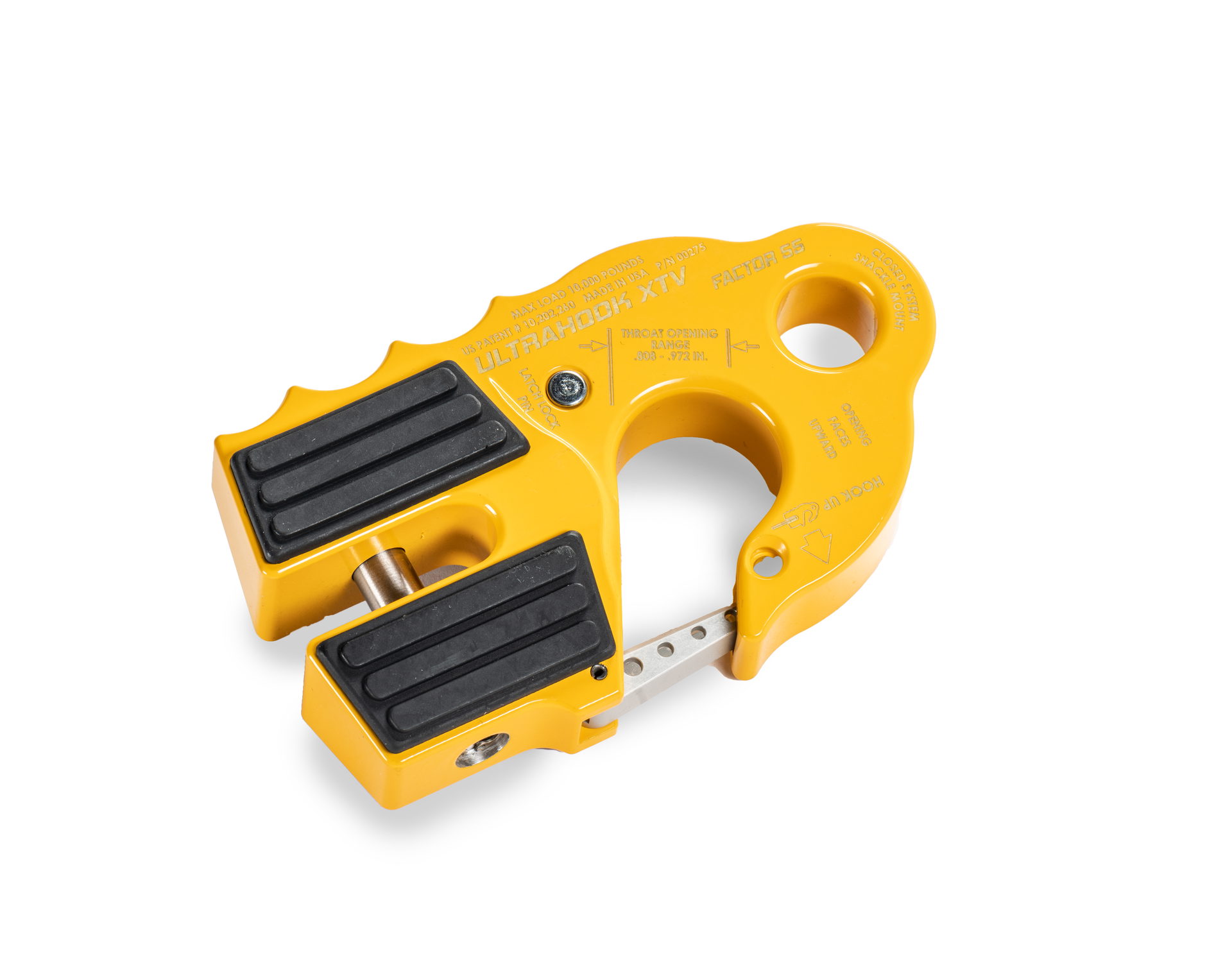 Factor 55 UltraHook XTV Winch Hook with Shackle Mount, Yellow