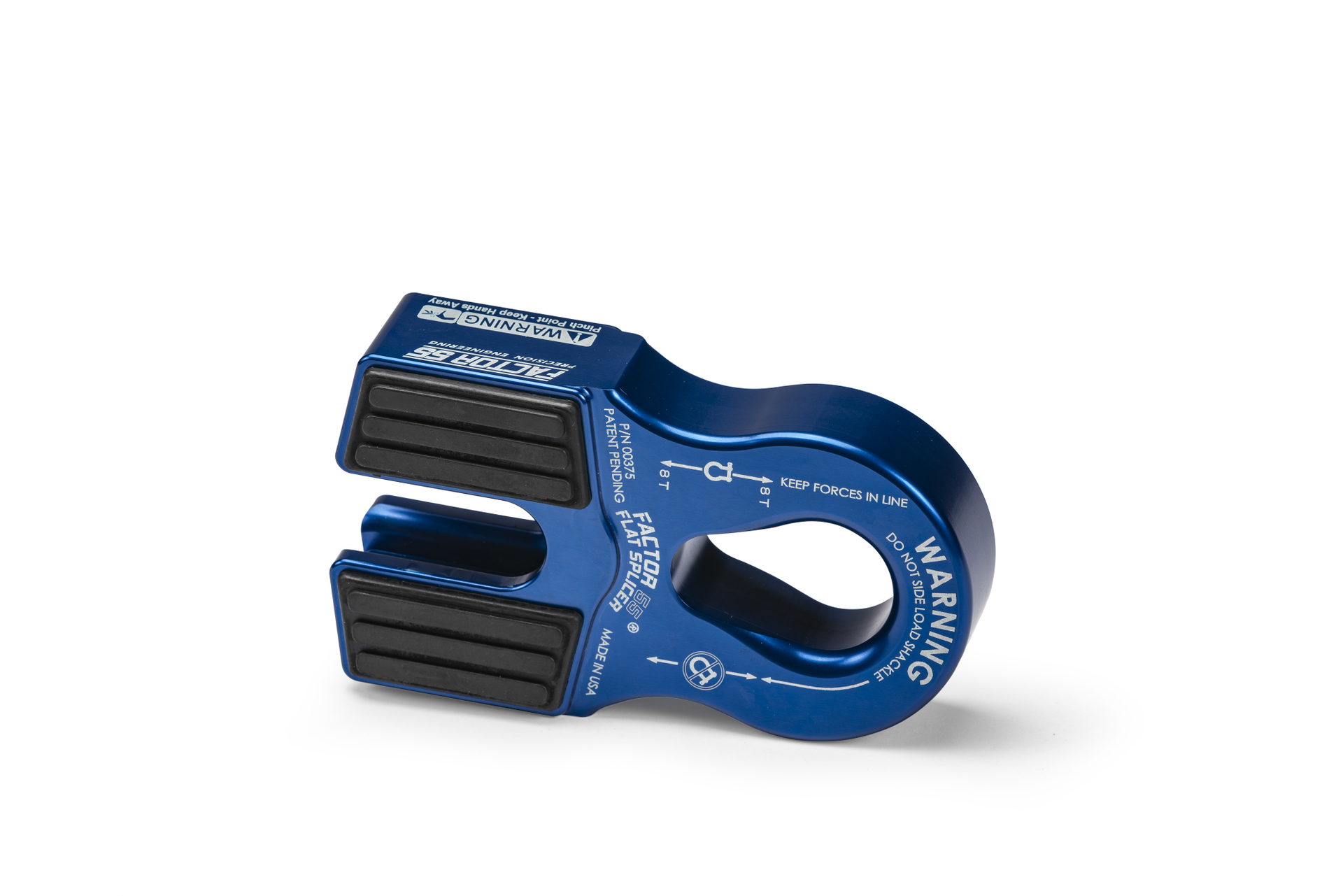 Factor 55 Flat Splicer Splice-On Shackle Mount, 3/8-1/2 in. Rope, Blue