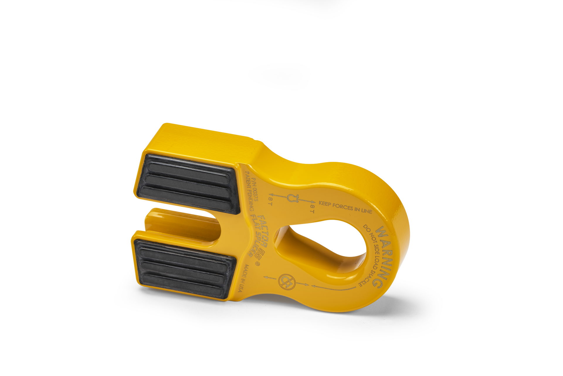 Factor 55 Flat Splicer Splice-On Shackle Mount, 3/8-1/2 in. Rope, Yellow