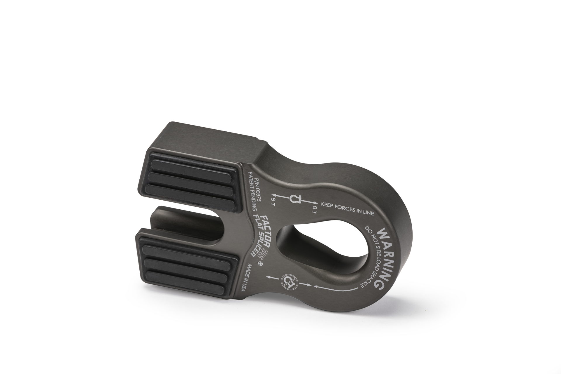 Factor 55 Flat Splicer Splice-On Shackle Mount, 3/8-1/2 in. Rope, Gray