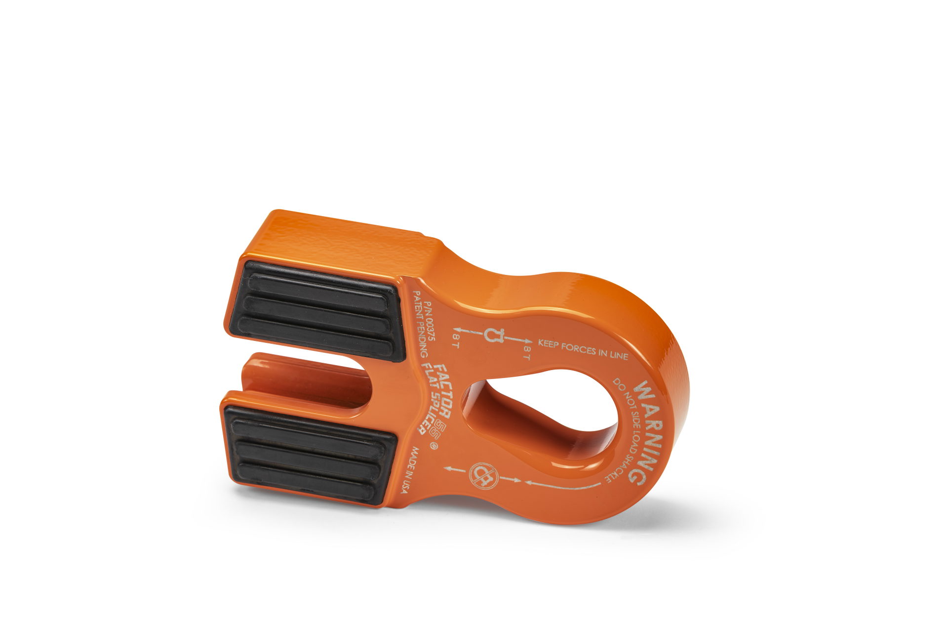 Factor 55 Flat Splicer Splice-On Shackle Mount, 3/8-1/2 in. Rope, Orange