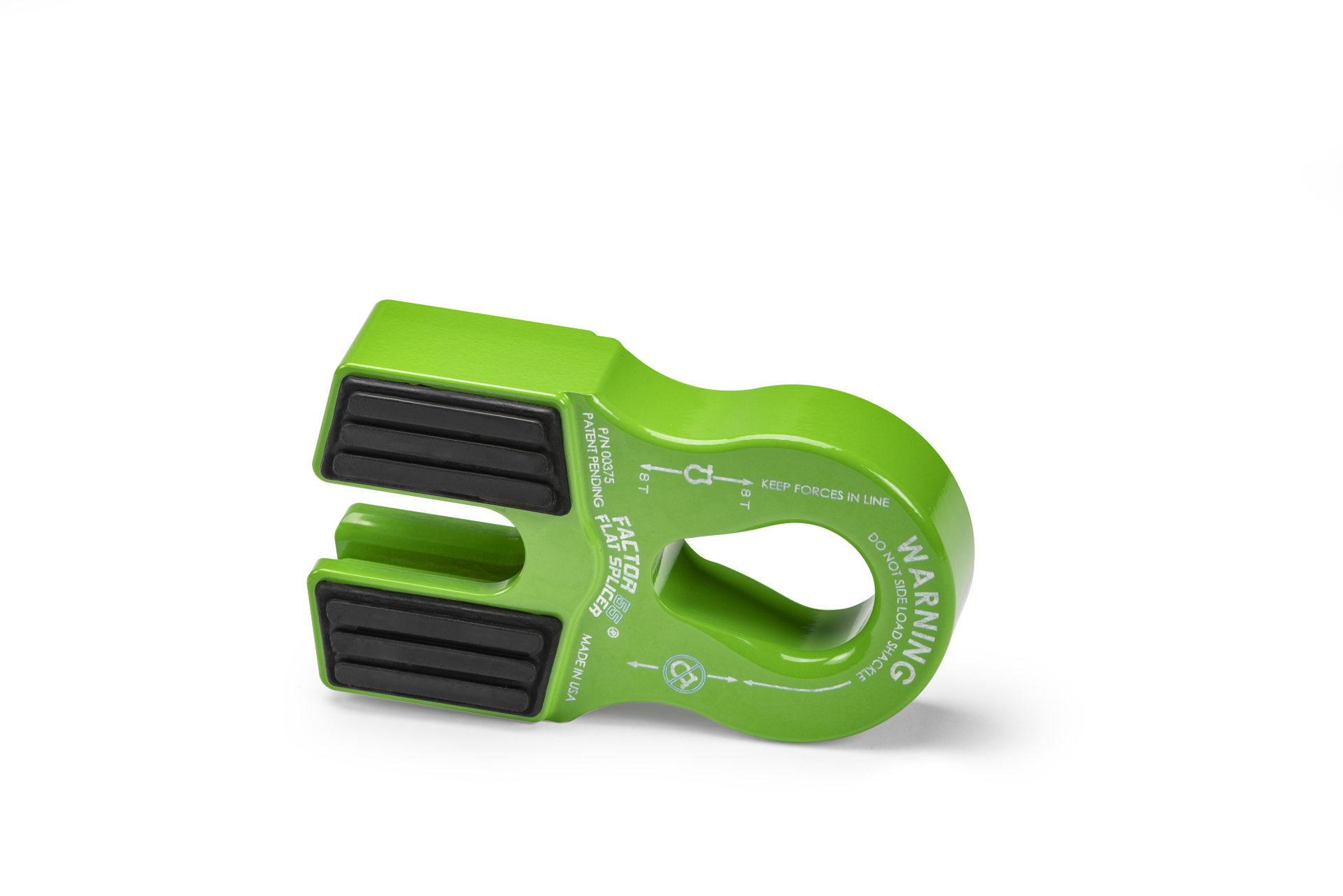 Factor 55 Flat Splicer Splice-On Shackle Mount, 3/8-1/2 in. Rope, Green