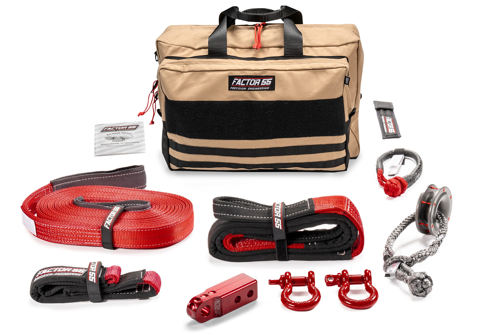 Factor 55 Sawtooth Winch Accessory Kit, Red HitchLink, Large Bag