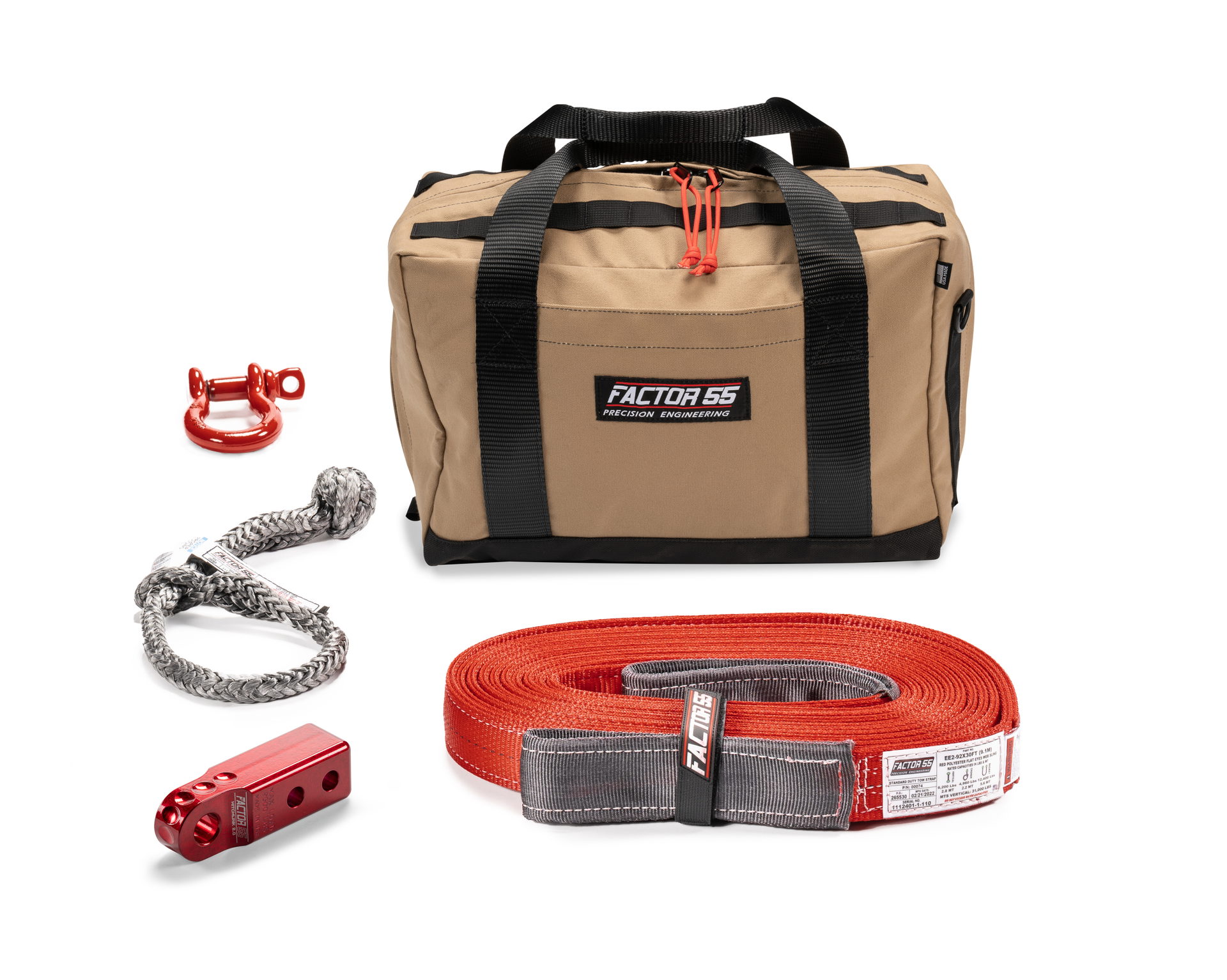 Factor 55 Owyhee Recovery Kit, Red HitchLink, Medium Bag