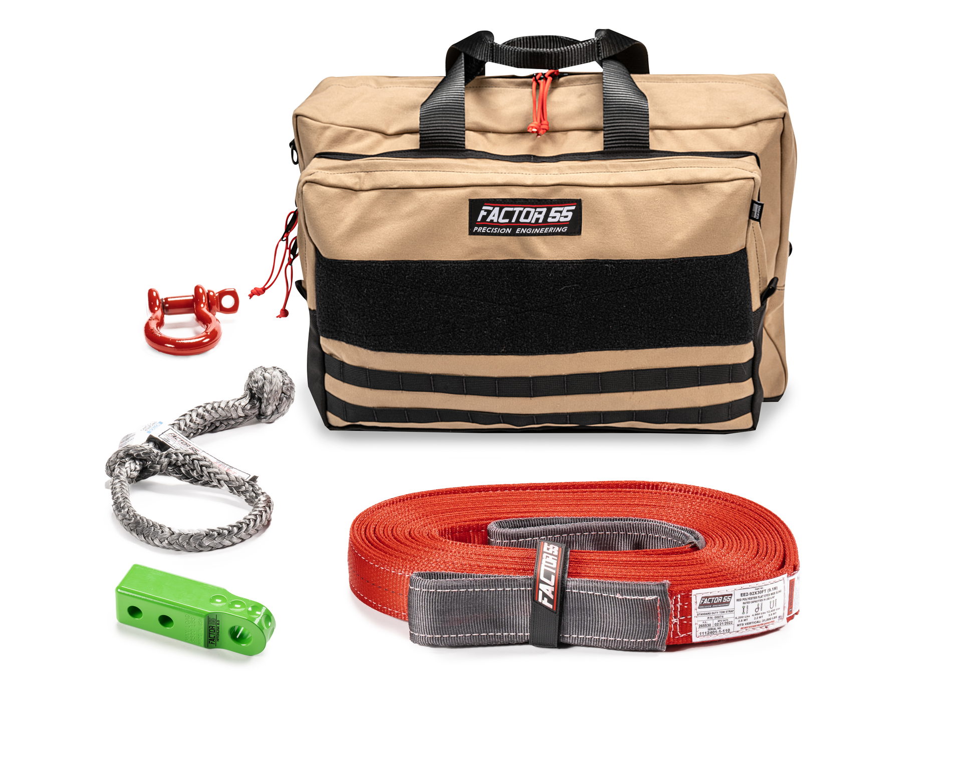 Factor 55 Owyhee Recovery Kit, Green HitchLink, Large Bag