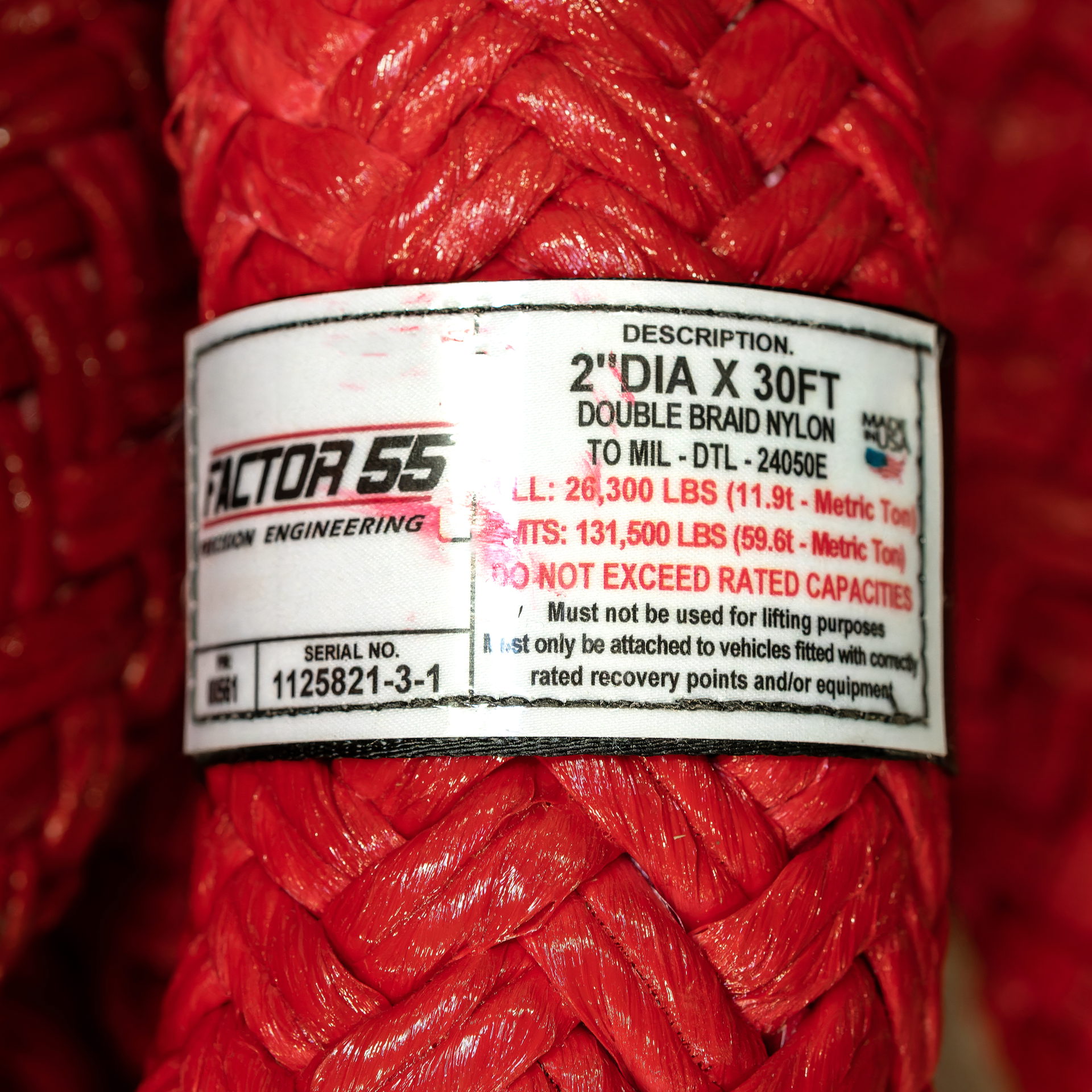 Factor 55 Extreme Duty Kinetic Energy Rope, 2 in. x 30 ft