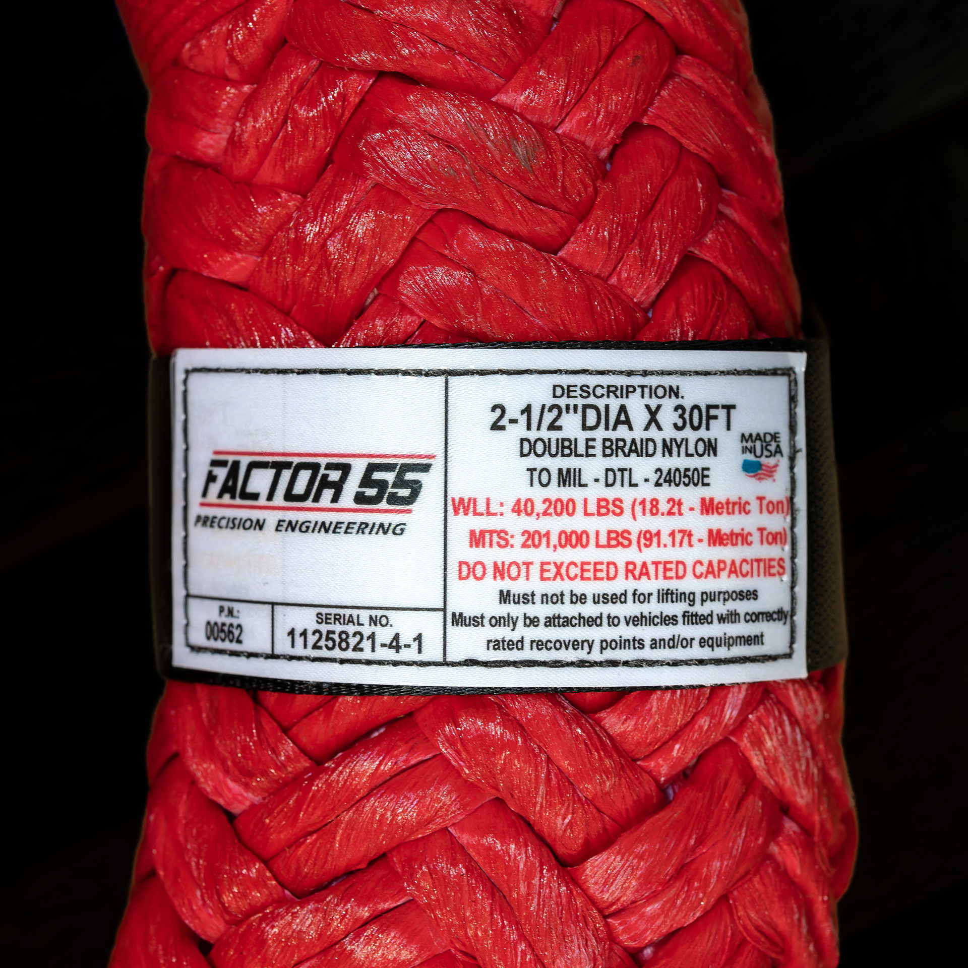 Factor 55 Extreme Duty Kinetic Energy Rope, 2-1/2 in. x 30 ft