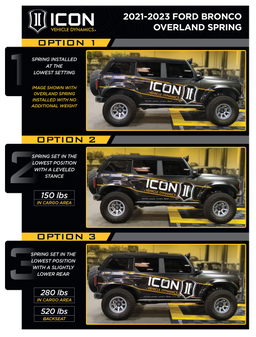 Rear 2.5 VS IR Coilover Kit with Heavy Rate Springs, Bronco shown installed, ICON Vehicle Dynamics 48613