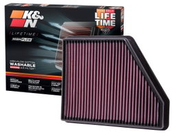 Replacement Air Filter for Chevrolet Camaro (2010-2015), view 2, K&N 33-2434