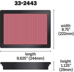 K&N Replacement Air Filter 33-2443, view 5