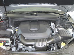 Replacement Air Filter for Jeep Grand Cherokee & Durango shown installed, K&N 33-2457