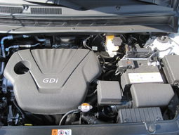 Replacement Air Filter for Hyundai Accent & Kia Rio and Soul shown installed, K&N 33-2472