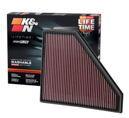 Replacement Air Filter for Chevrolet Camaro & Cadillac ATS, view 4, K&N 33-2496