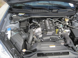 Replacement Air Filter for Hyundai Genesis Coupe (2010-2012) shown installed, K&N 33-2958