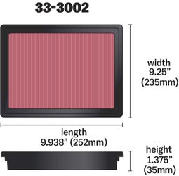 K&N Replacement Air Filter 33-3002, view 4