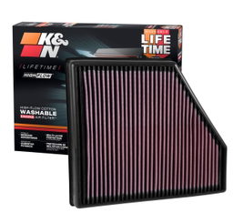 Replacement Air Filter for Chevrolet Camaro (2016-2024), view 4, K&N 33-5047