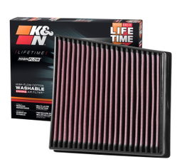 Replacement Air Filter for Silverado & Sierra HD (2017-2019), view 4, K&N 33-5065