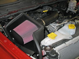 Cold Air Intake for Dodge Ram & Ram 1500 (2002-2012) shown installed, K&N 57-1529
