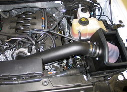 Cold Air Intake for Ford F-150 (2011-2014) shown installed, K&N 57-2581