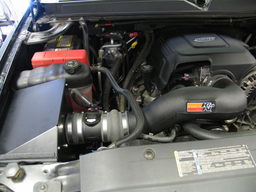 Cold Air Intake for GM Full-Size Trucks (2007-2008) shown installed, K&N 57-3058