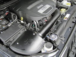 63 Series Intake for Jeep Wrangler (2012-2017) shown installed, K&N 63-1566