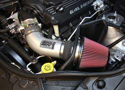 Silver Metal Intake for Grand Cherokee & Durango shown installed, K&N 77-1567KS