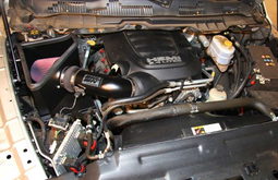 Metal Intake for Ram 2500 & 3500 (2014-2018) shown installed, K&N 77-1568KTK
