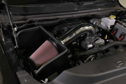 Polished Metal Intake for Ram 1500 (2019-2024) shown installed, K&N 77-1578KP