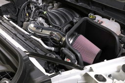 Polished Metal Intake for Silverado 1500 & Escalade shown installed, K&N 77-3110KP