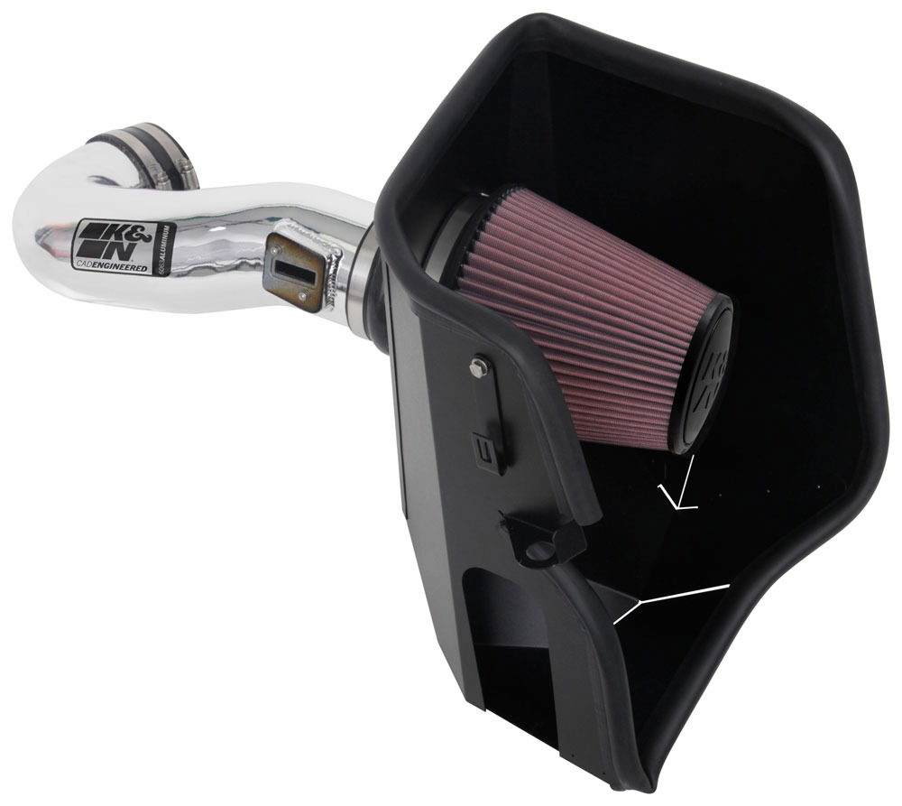 Polished Metal Intake for Silverado 1500 & Escalade, K&N 77-3110KP