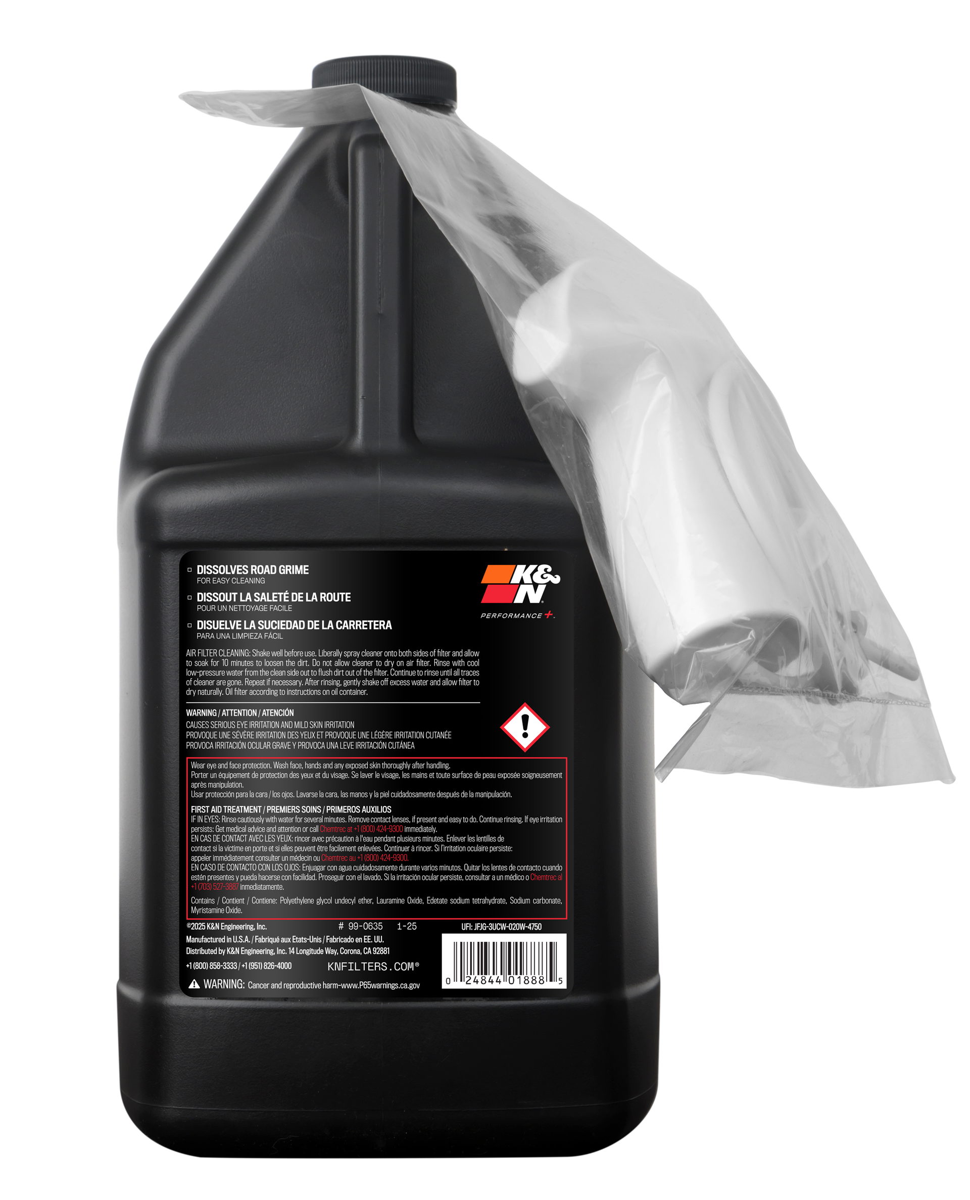 K&N Power Kleen Air Filter Cleaner, 1 Gallon
