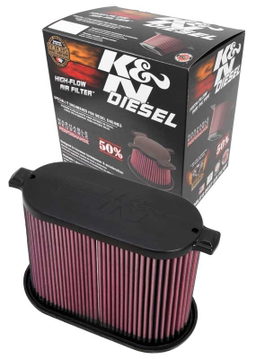 Round Air Filter for Ford Super Duty (2008-2010), view 2, K&N E-0785