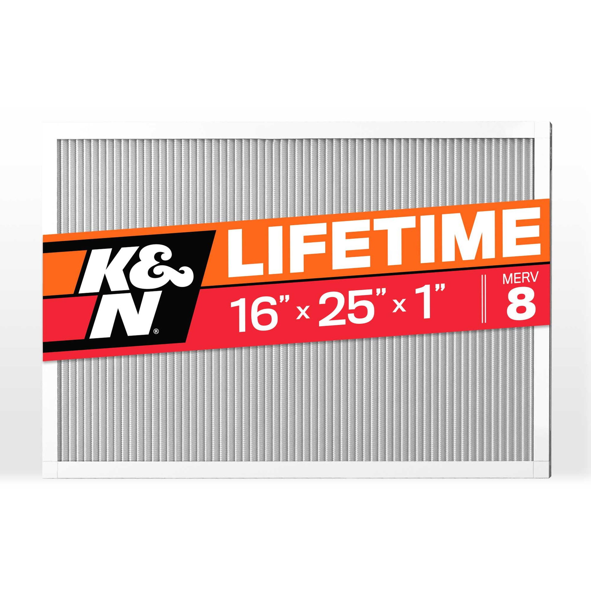 K&N HVAC Filter, 16 x 25 x 1, MERV 8