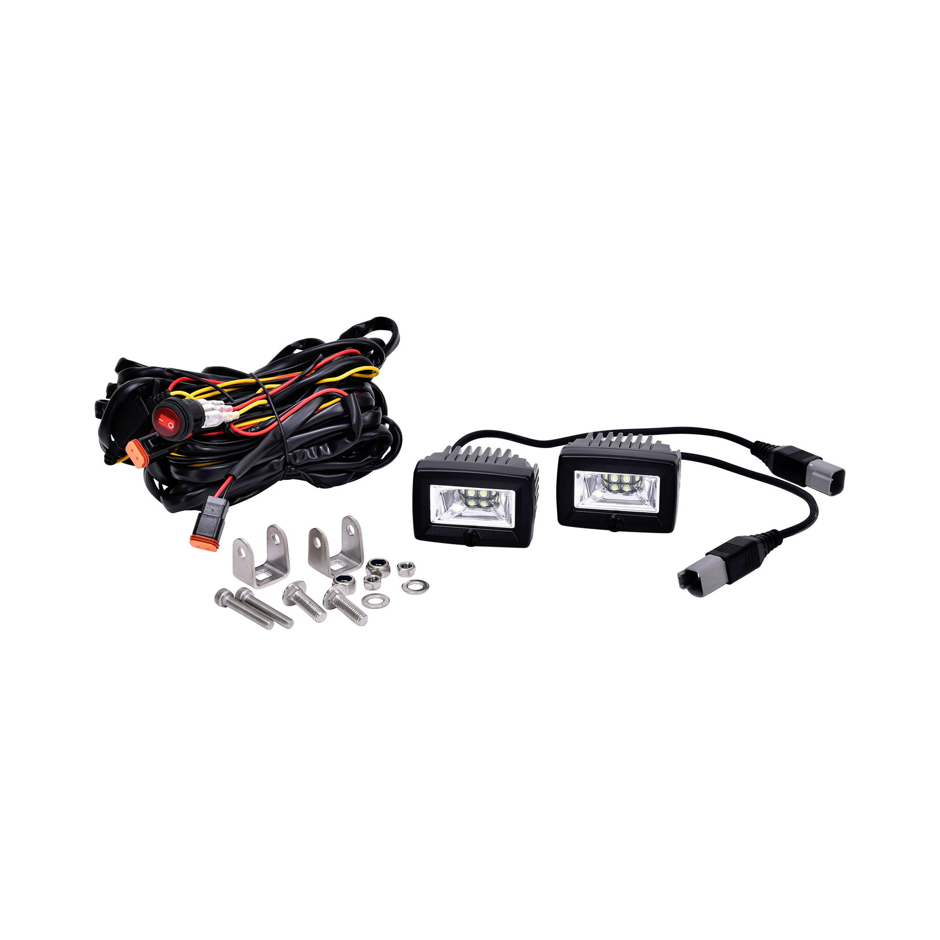 KC HiLiTES C-Series C2 2 in. LED Area Flood, Two-Light System