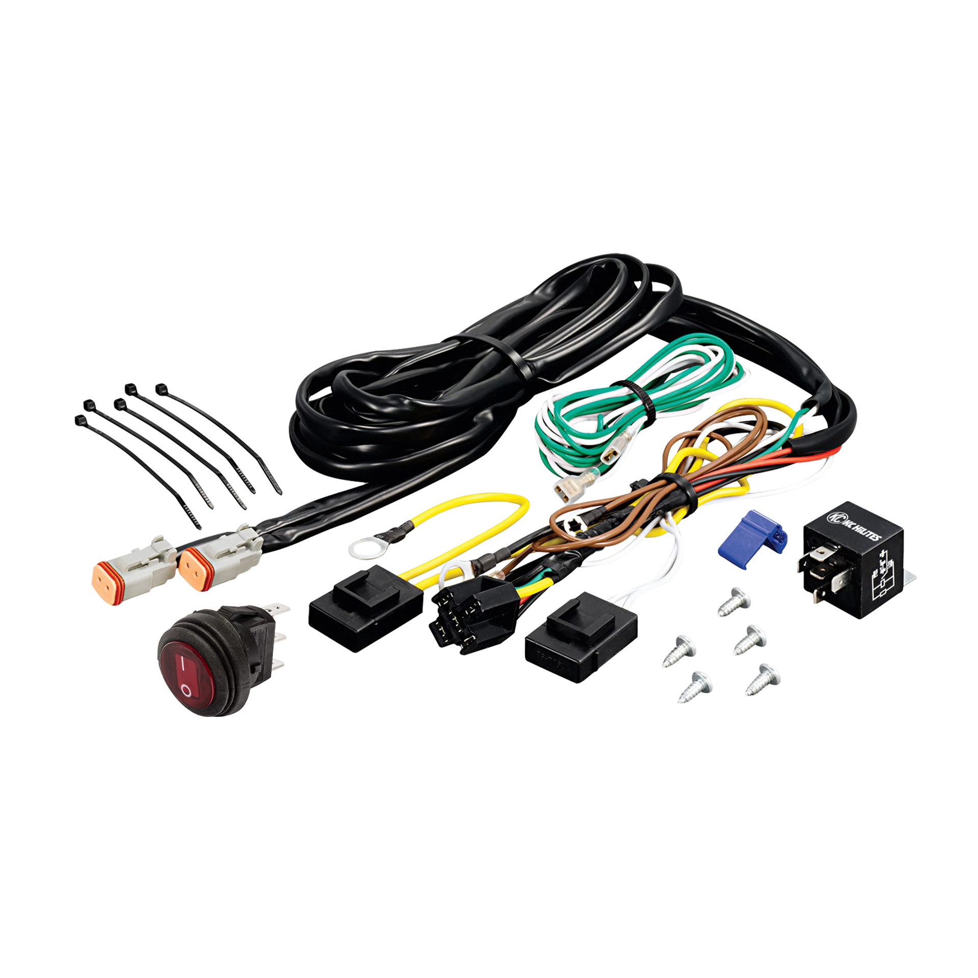 KC HiLiTES KC HiLiTES KC Wire Harness 40A Relay And Rocker Switch 6315