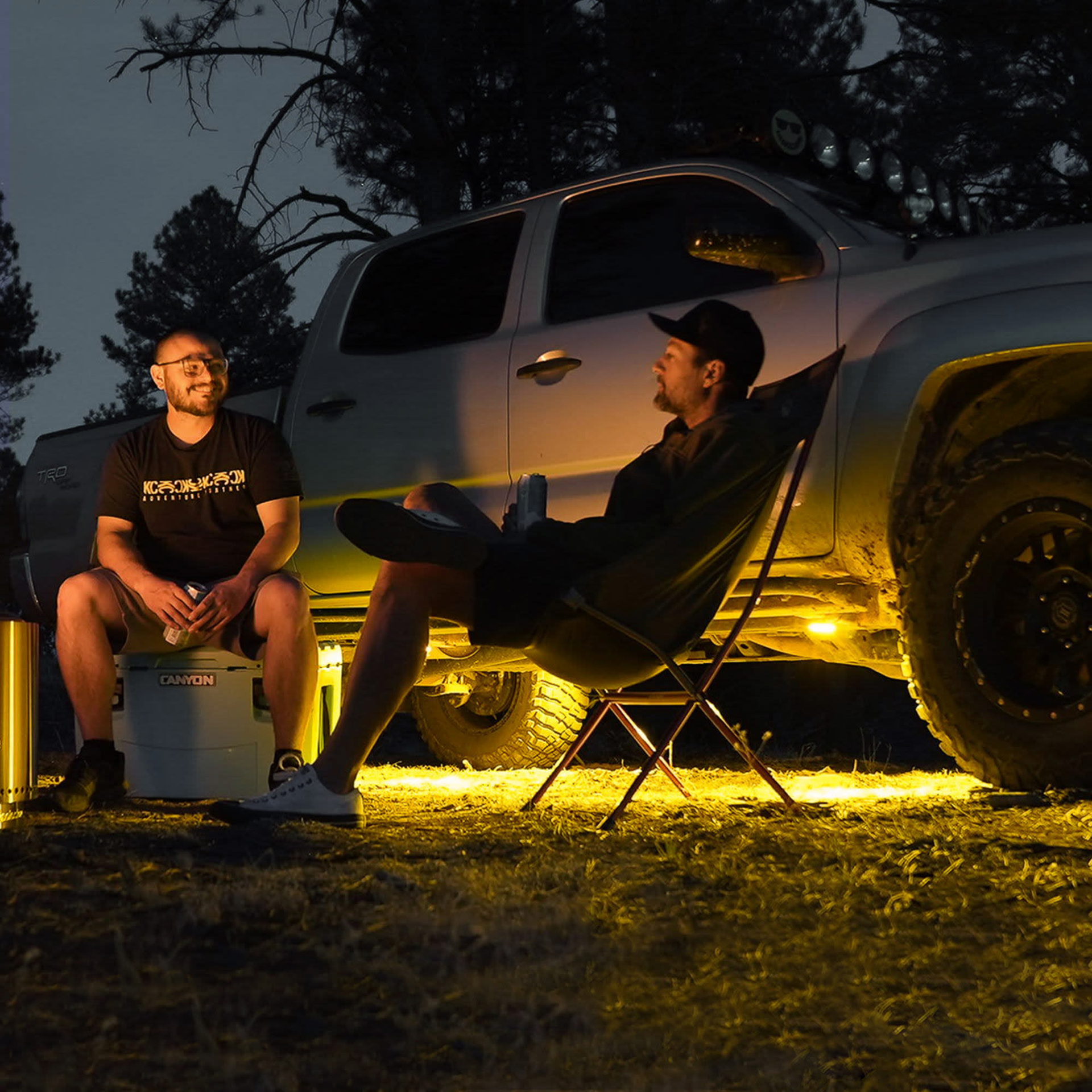 KC HiLiTES KC HiLiTES KC Cyclone V2 LED Rock Light - 6-Light System - Amber - 5W Flood Beam 91041