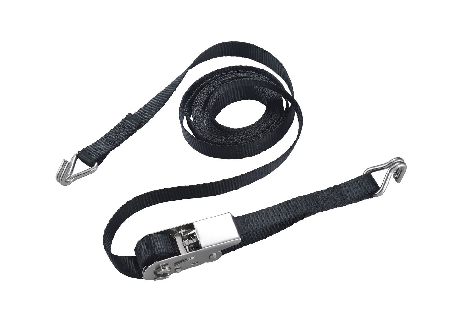 Mile Marker 1 in. x 12 ft. Stainless Ratchet Strap, Two-Pack