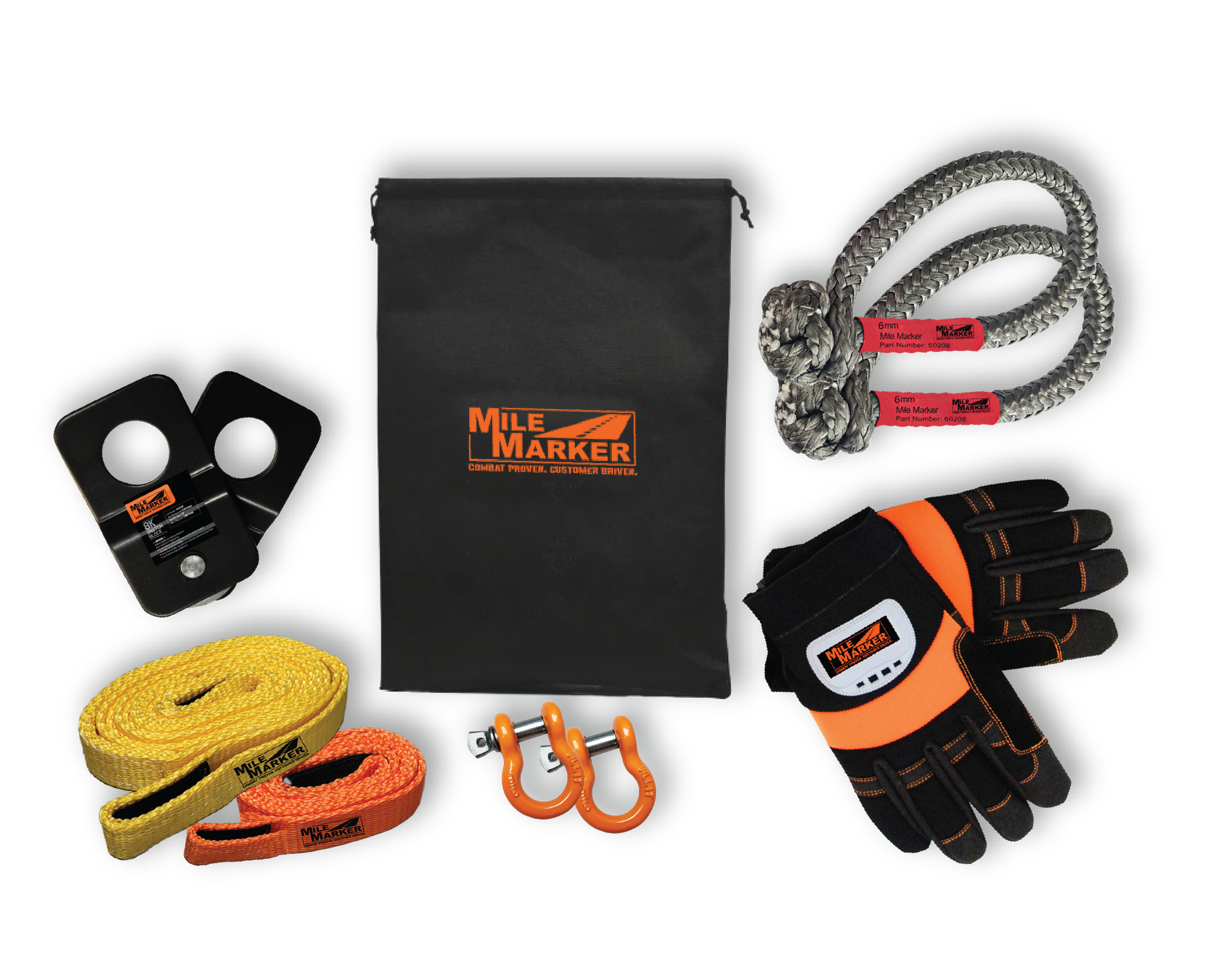Mile Marker Mile Marker RHINO PULL 8 PIECE RIGGING KIT WITH BAG 19-71001