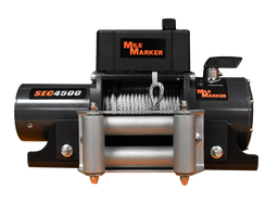 Mile Marker 4.5K SEC4500 GENERAL PURPOSE WINCH WITH STEEL CABLE AND MOUNTING PLATE 76-50115BW, view 2