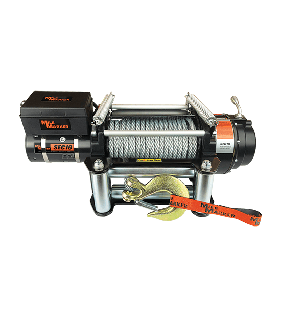 Mile Marker Mile Marker 18K SEC18 (ES) HEAVY DUTY ELECTRIC RECOVERY WINCH WITH STEEL CABLE 77-50280W