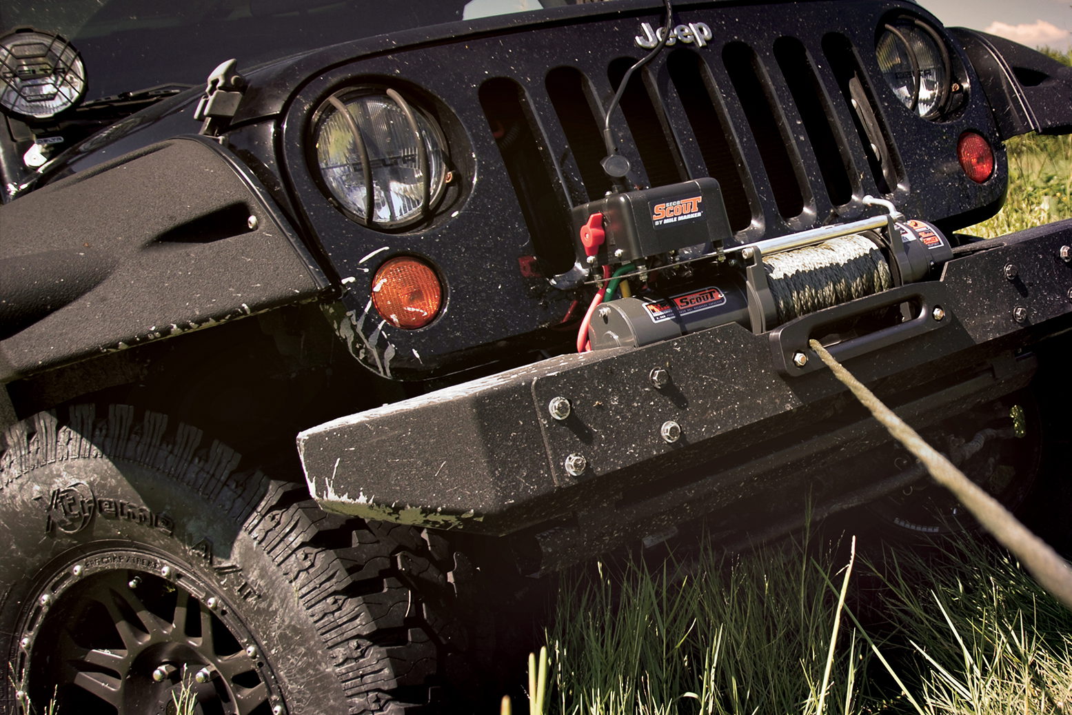 Mile Marker Mile Marker 8K SEC 8 (SCOUT) WATERPROOF RECOVERY WINCH WITH SYNTHETIC ROPE 77-53141W