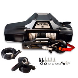 Mile Marker 12K MISSION RECOVERY WINCH WITH SYNTHETIC ROPE 78-53251WR, view 2