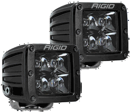 D-Series PRO Midnight Edition, Spot, Surface, Pair, view 2, RIGID Industries 202213BLK